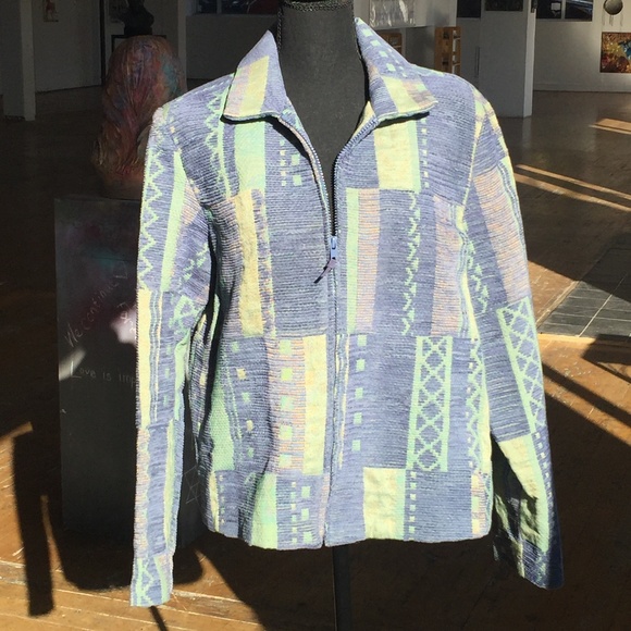 Perry winkle and sage textured jacket - Picture 5 of 6